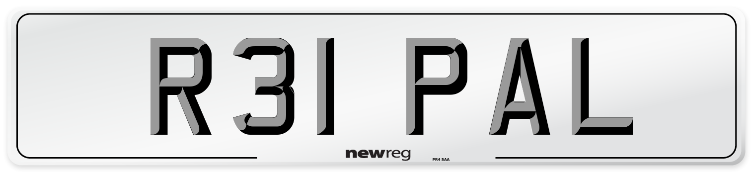 R31 PAL Number Plate from New Reg